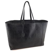 BOTTEGA VENETA 黑色蝴蝶壓紋牛皮肩背托特包(展示品)