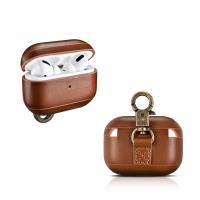 ICARER 復古系列 AirPods Pro 金屬環扣 手工真皮保護套 蘋果無線耳機 收納保謢套