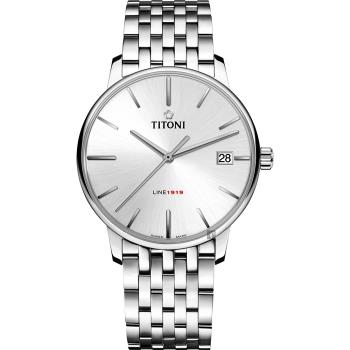 TITONI梅花錶LINE1919百年紀念T10機械錶-銀/40mm83919S-575