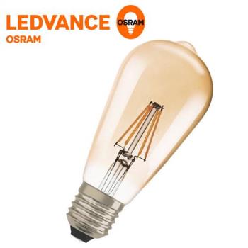 歐司朗 OSRAM-1906復古型紐倫堡吊掛式 4W LED艾迪燈絲燈泡(木瓜型-黃光2入)