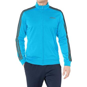 Adidas 2020男時尚Tricot峽谷藍色運動立領拉鍊夾克