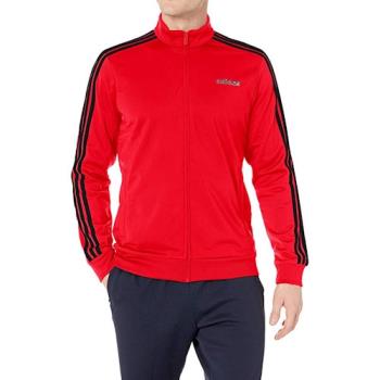 Adidas 2020男時尚Tricot紅色運動立領拉鍊夾克