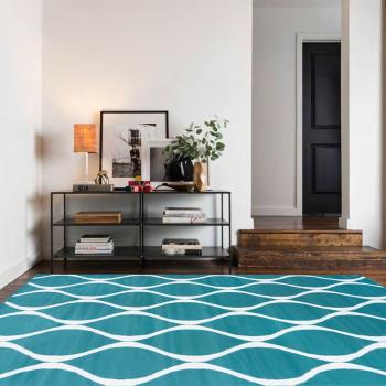 【Ambience】比利時Shiraz 時尚地毯-藍海 (160x230cm)