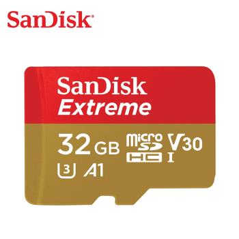 SanDisk Extreme microSDHC UHS-I(V30)(A1) 32GB 記憶卡 [公司貨]