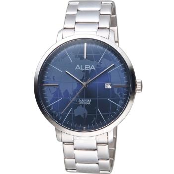ALBA 環遊世界經典時尚錶(AS9K61X1)43mm/VJ42-X296B