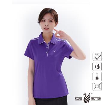 【遊遍天下】女款格紋抗UV吸濕排汗POLO衫GS1014紫色