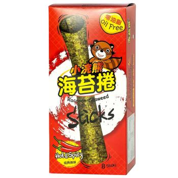 【稑珍】小浣熊零油脂海苔捲-經典麻辣 3gx8支/盒