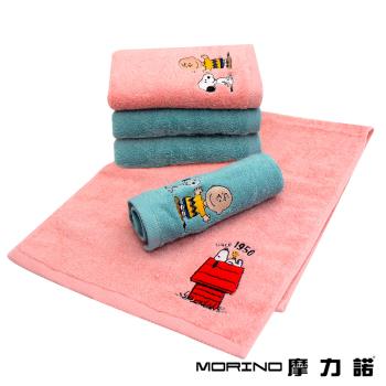 【MORINO】PEANUTS SNOOPY史努比 純棉刺繡毛巾