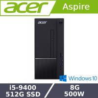 Acer宏碁 TC-865 六核效能桌上型電腦 i5-9400/8G/512G SSD/W10