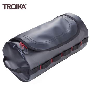 德國TROIKA防水柏油帆布盥洗包BAG30/BK(瓶罐可插掛;可懸掛手提)換洗包防水包多功能包旅行包