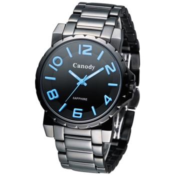 Canody 玩色立體時標時尚腕錶/藍/42mm/GM2592-C
