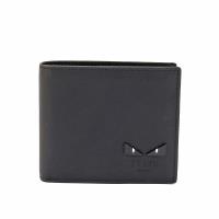 FENDI Monster Eyes黑眼睛小牛皮短夾(黑色) 7M0169 60C F0GXN