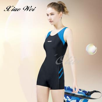 梅林品牌 時尚大女四角連身泳裝 NO.M94118