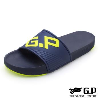 G.P 男款Be Better休閒舒適拖鞋G0566M-藍色(SIZE:L-XXL 共三色)