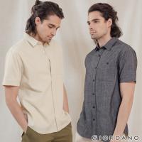 GIORDANO 男裝純棉口袋短袖襯衫 (多色任選)
