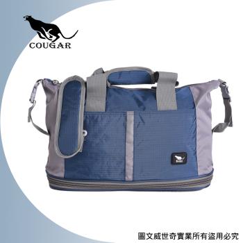 (Cougar)可加大 可掛行李箱 旅行袋/手提袋/側背袋(7037深藍色)