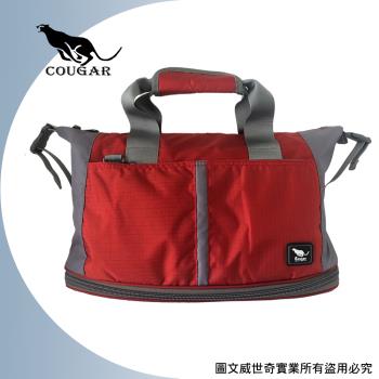 (Cougar)可加大 可掛行李箱 旅行袋/手提袋/側背袋(7037紅色)