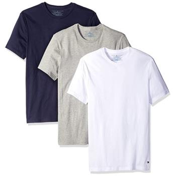 Tommy Hilfiger 2020男時尚寶藍灰白色圓領短袖內衣混搭3件組