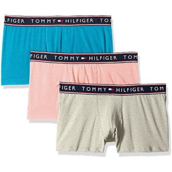 Tommy Hilfiger 2020男時尚彈力藍粉灰色混搭四角內著3件組