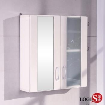 邏爵LOGIS 蘭朵單鏡+霧玻雙門防水浴櫃 化妝櫃 吊櫃 櫥櫃 C1060-1G