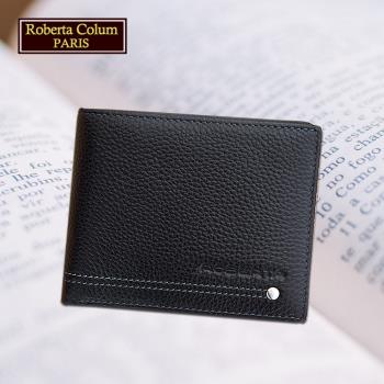 (Roberta Colum)諾貝達 男用專櫃皮夾 5卡片短夾 (23151-1黑色)