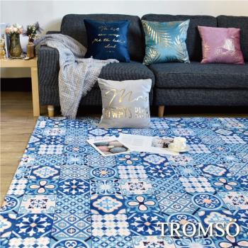 【TROMSO】珊瑚絨短毛地毯_特大尺寸230x160cm G藍調花磚