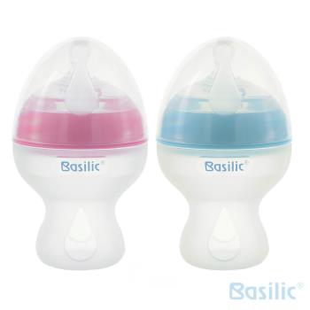 貝喜力克Basilic 寬口徑矽膠奶瓶250ml-兩入組(S奶嘴)