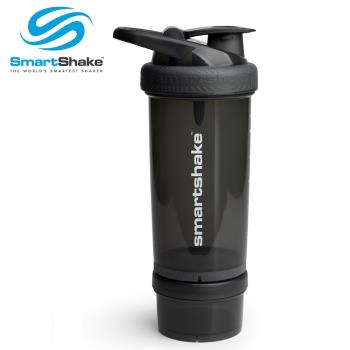 【瑞典 Smart Shake】Revive 獨立粉盒雙層搖搖杯(沉穩黑/750ml /個)