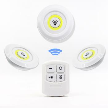 E-Life-黏貼式觸摸LED無線遙控拍拍燈套裝(3入燈+1個遙控器)