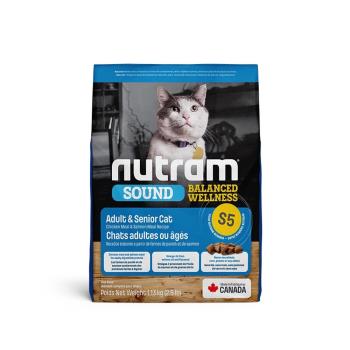 NUTRAM 紐頓 均衡健康系列S5 雞肉+鮭魚成貓熟齡貓-1.13kg X 1包
