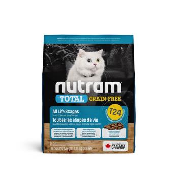 NUTRAM 紐頓 無穀全能系列 T24 潔牙 鮭魚 貓糧-1.13kg X 2包