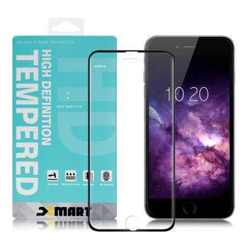 Xmart for iPhone 8 plus / 7 plus / 6S plus / 6 plus 用 高透光2.5D滿版玻璃貼-黑 2入