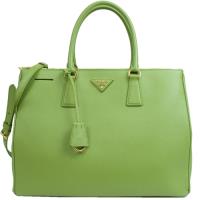 PRADA SAFFIANO LUX NZV 防刮牛皮兩用殺手包(特大/草綠)
