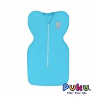 PUKU藍色企鵝 超彈性舒眠包巾 _水色