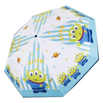 迪士尼Disney 三眼怪 正版授權 抗UV自動黑膠晴雨傘