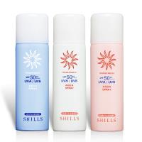 (驚喜版)SHILLS舒兒絲 很耐曬透明感美白保濕防曬噴霧SPF50★★★★3入組
