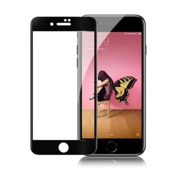 CITYBOSS for iPhone SE 2020 / SE2 頂級鋼化2.5D滿版玻璃保護貼-黑色2張
