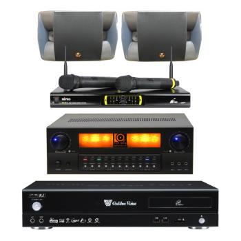 金嗓 Golden Voice CPX-900 R2電腦伴唱機4TB+KARMEN X6擴大機+OK-9D II無線麥克風+P-500主喇叭