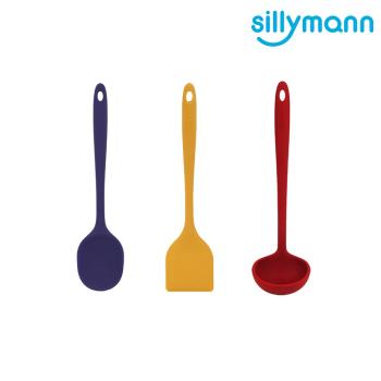 【韓國sillymann】 一體成型三件組(100%鉑金矽膠煎鏟+拌炒勺+湯勺)