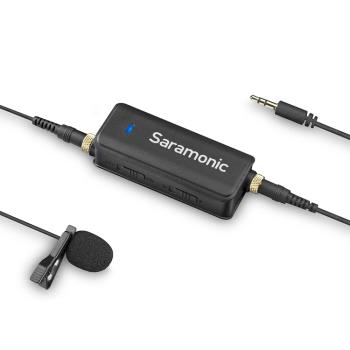 Saramonic全指向性領夾式可監聽麥克風+混音器LavMic(2孔3.5mm輸入)適攝錄影機.單眼相機.智慧手機-美國平行輸入