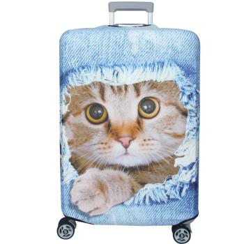 新款拉鍊式行李箱防塵保護套 行李箱套(躲貓貓25-28吋)
