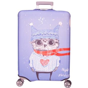 新款拉鍊式行李箱防塵保護套 行李箱套(貓頭鷹25-28吋)