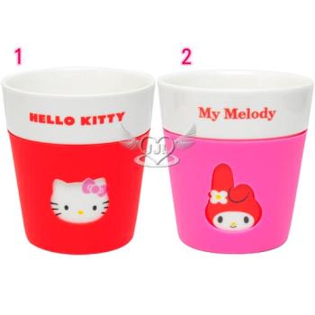 HELLO KITTY美樂蒂馬克杯杯子附隔熱套280ml 2選1 36151101【卡通小物】