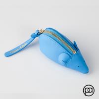 【PA真皮精品】小老鼠零錢包 (水藍色)