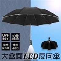 KISSDIAMOND 10骨LED大傘面自動開收反向傘自動傘(自動折傘/安全照明/抗強風/防斷裂/KD-065)