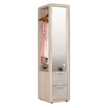 Boden-漢森1.4尺二抽開放式衣櫃(一吊桿+穿衣鏡)