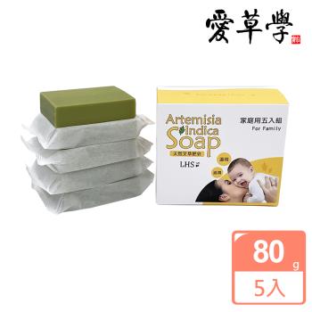 愛草學 LHS 天然艾草肥皂 Natural Artemisia Indica Soap-80g*5入
