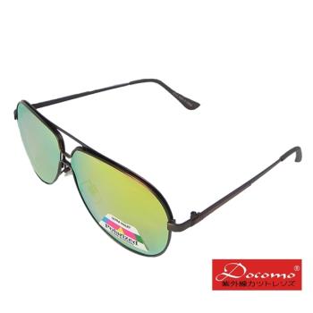 【Docomo專業金屬偏光款】名牌風格 復古質感邊框設計搭載多層膜鏡片 偏光UV400太陽眼鏡，全新上市!