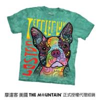 【摩達客】美國進口The Mountain 彩繪愛波士頓梗犬 純棉環保短袖T恤
