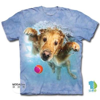 【摩達客】-美國進口The Mountain 水中黃金獵犬 純棉環保短袖T恤